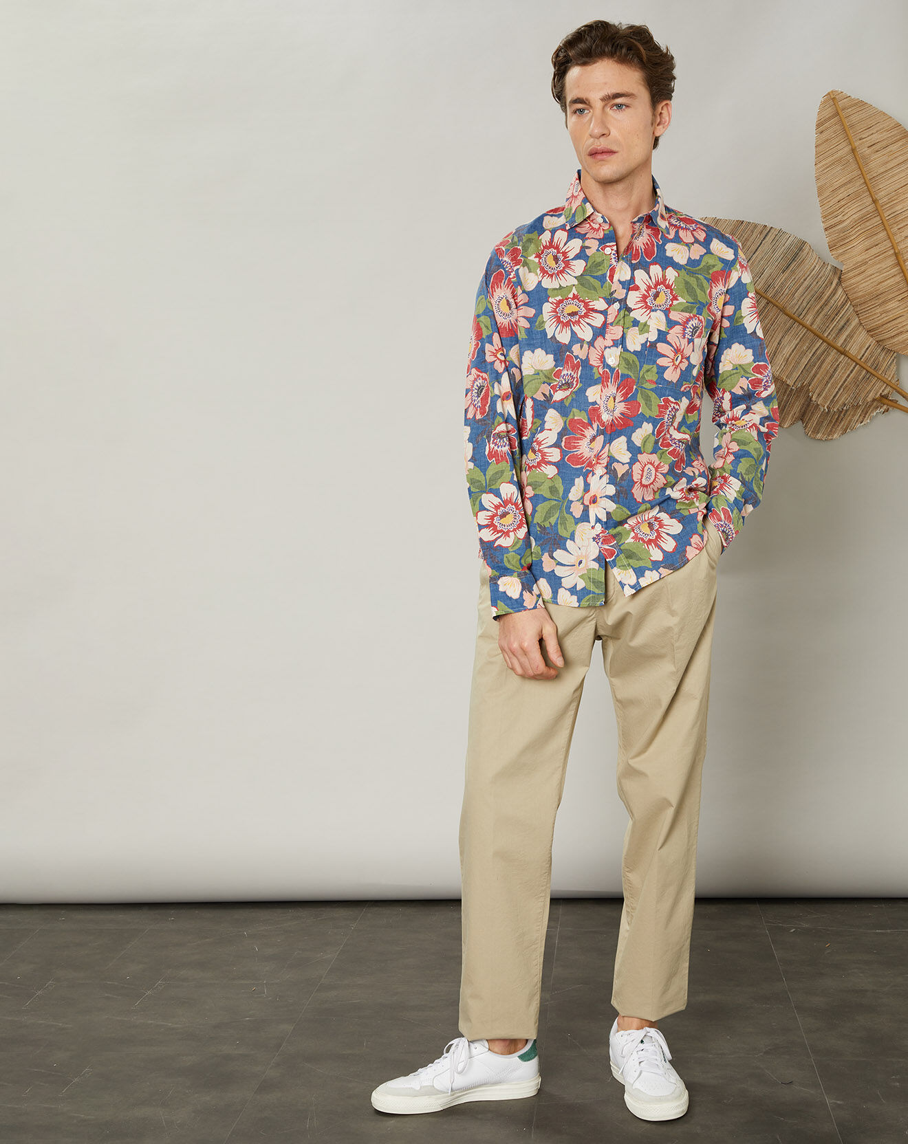 Hartford Chemise slim Storm bleue