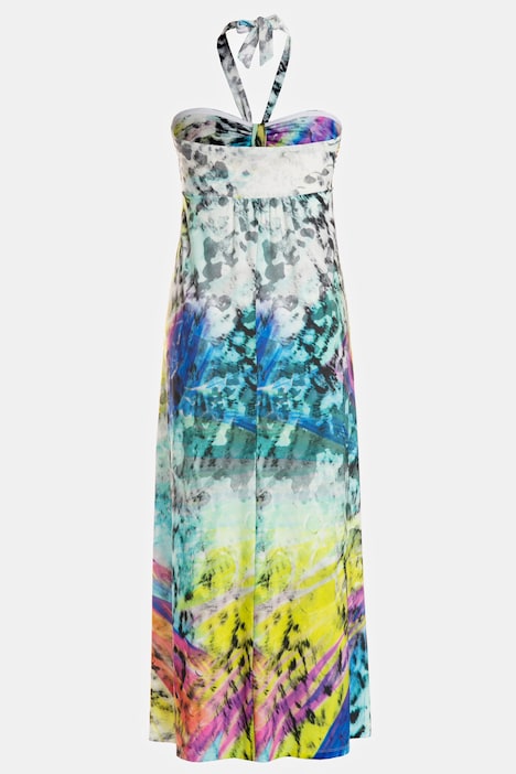 Maxikleid, Neckholder, Allover Print, ärmellos
