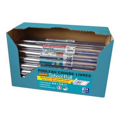 Oxford - Couverture de livre - Rouleau de 40 cm x 5,5 m - PVC lisse 8/100e