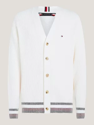 Cardigã Global Stripe Rib-Knit Relaxed Fit