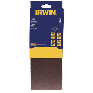 Irwin schuurband 65 x 410 mm K100 voor AEG, Metabo, 3 stuks