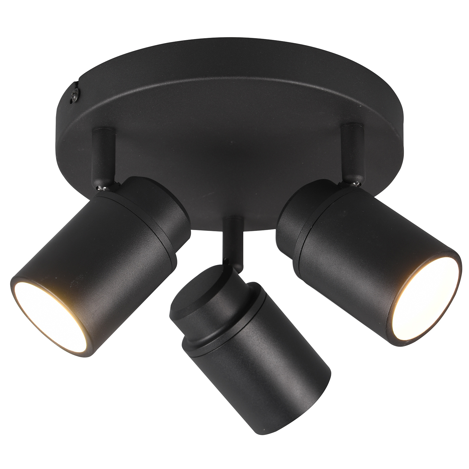 Spot-Rondell - schwarz - 3-flammig
