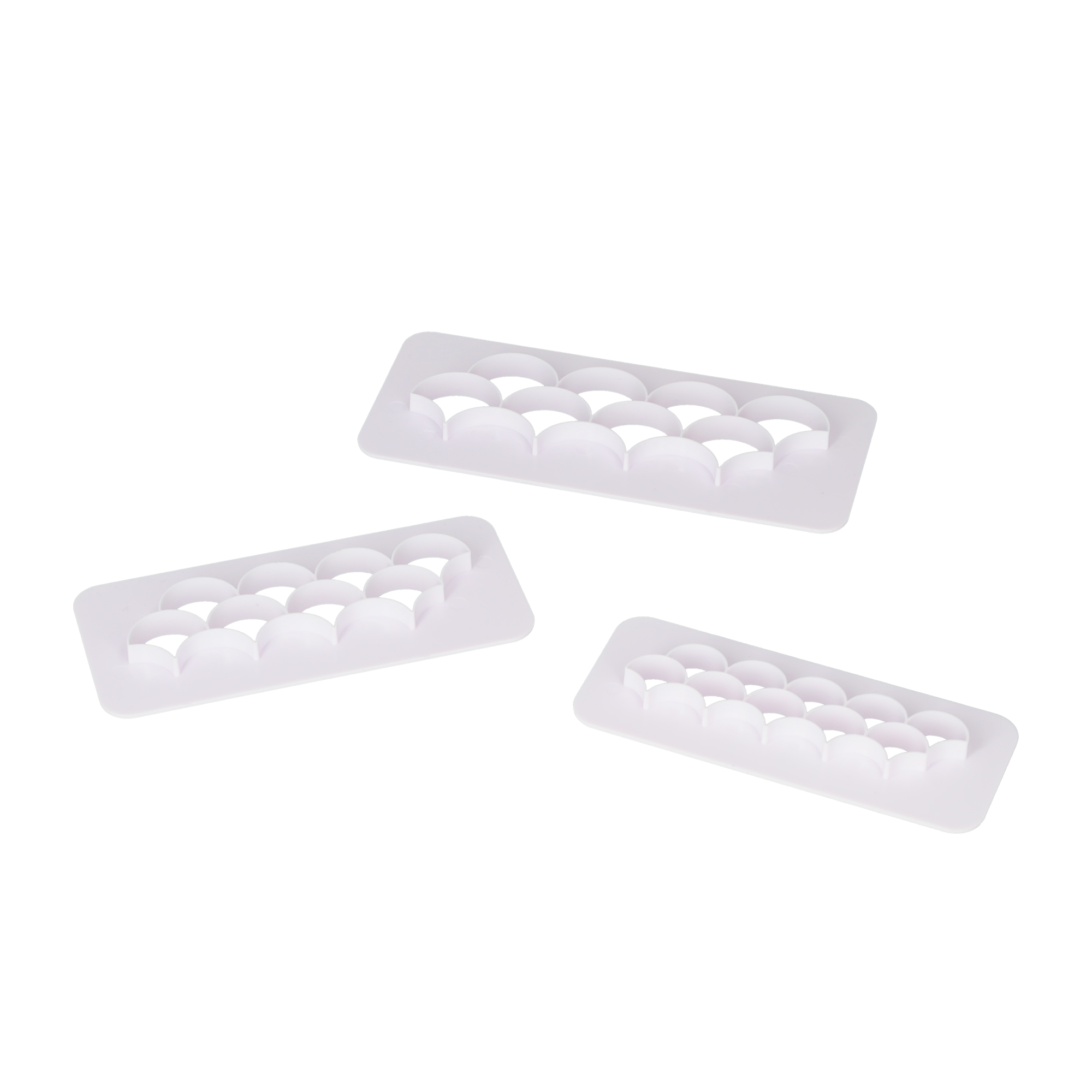 (3er Set) Fondant Ausstechform 3D Marzipan Deko Form für Torten / Kuchen - Fischschuppen