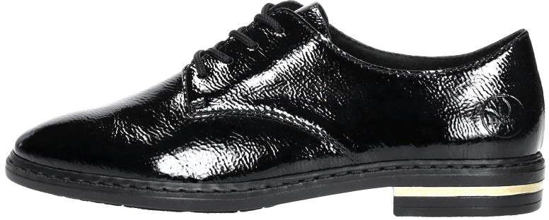 Rieker Veterschoenen Laag zwartlak