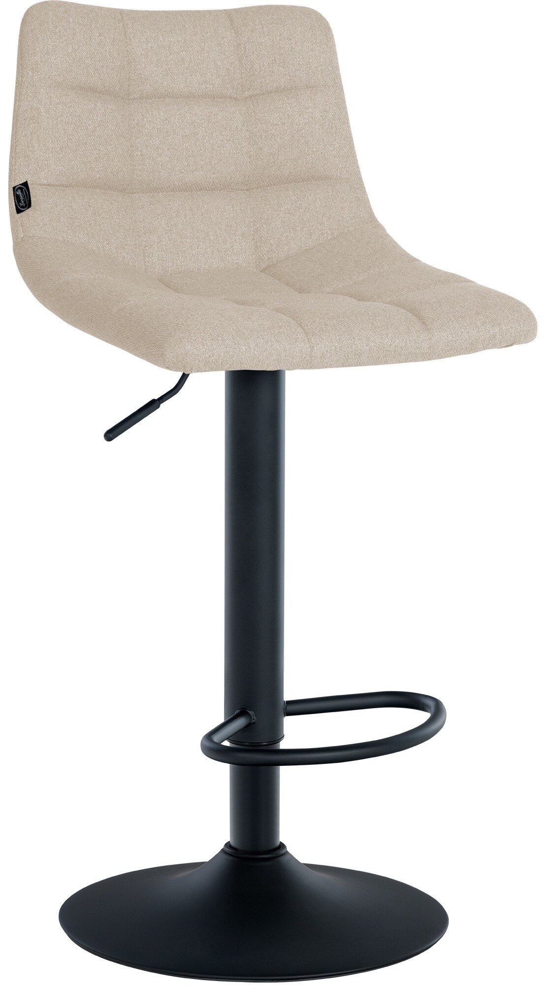 CLP 2er Set Barhocker Jerry Stoff I Höhenverstellbarer Barstuhl I 360° Drehstuhl Mit Rückenlehne I Hocker Mit Fußablage