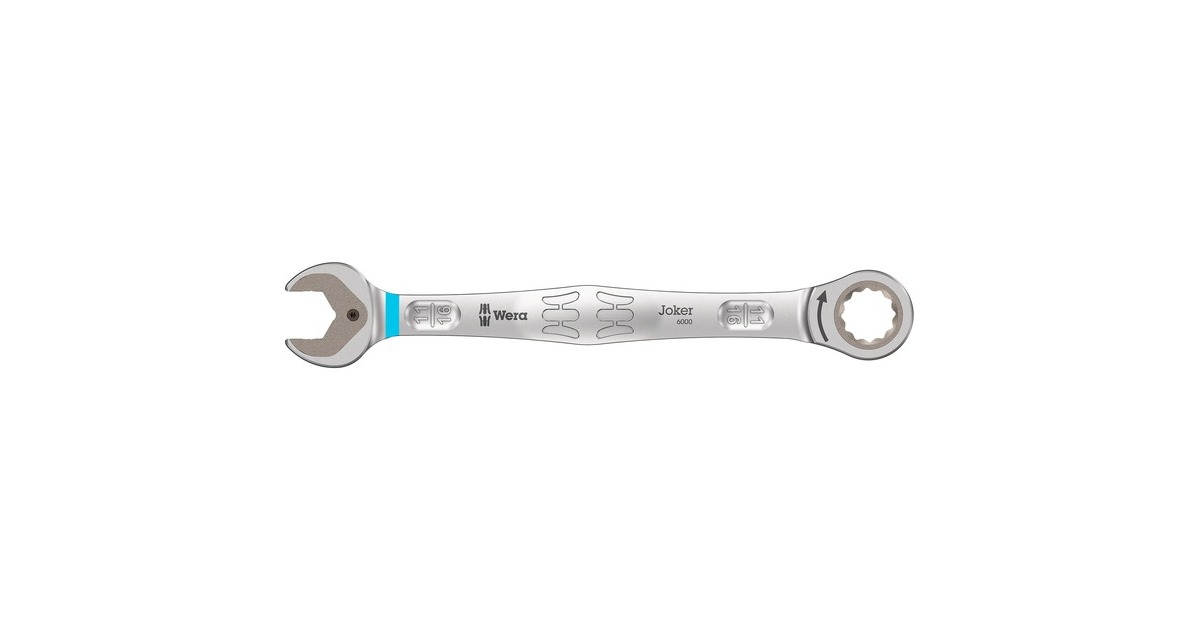 Wera9632 Magneetstrip 6000 Joker Imperial 1 steek-ringratelsleutelset moersleutel  (inch, 8‑delig)
