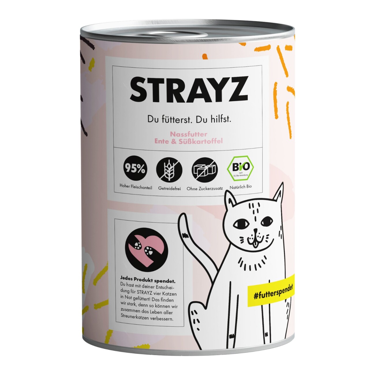 STRAYZ BIO 6x400g Ente und Süßkartoffel