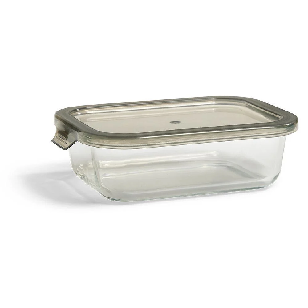 Boîte alimentaire en verre avec couvercle étanche à clips 640ml