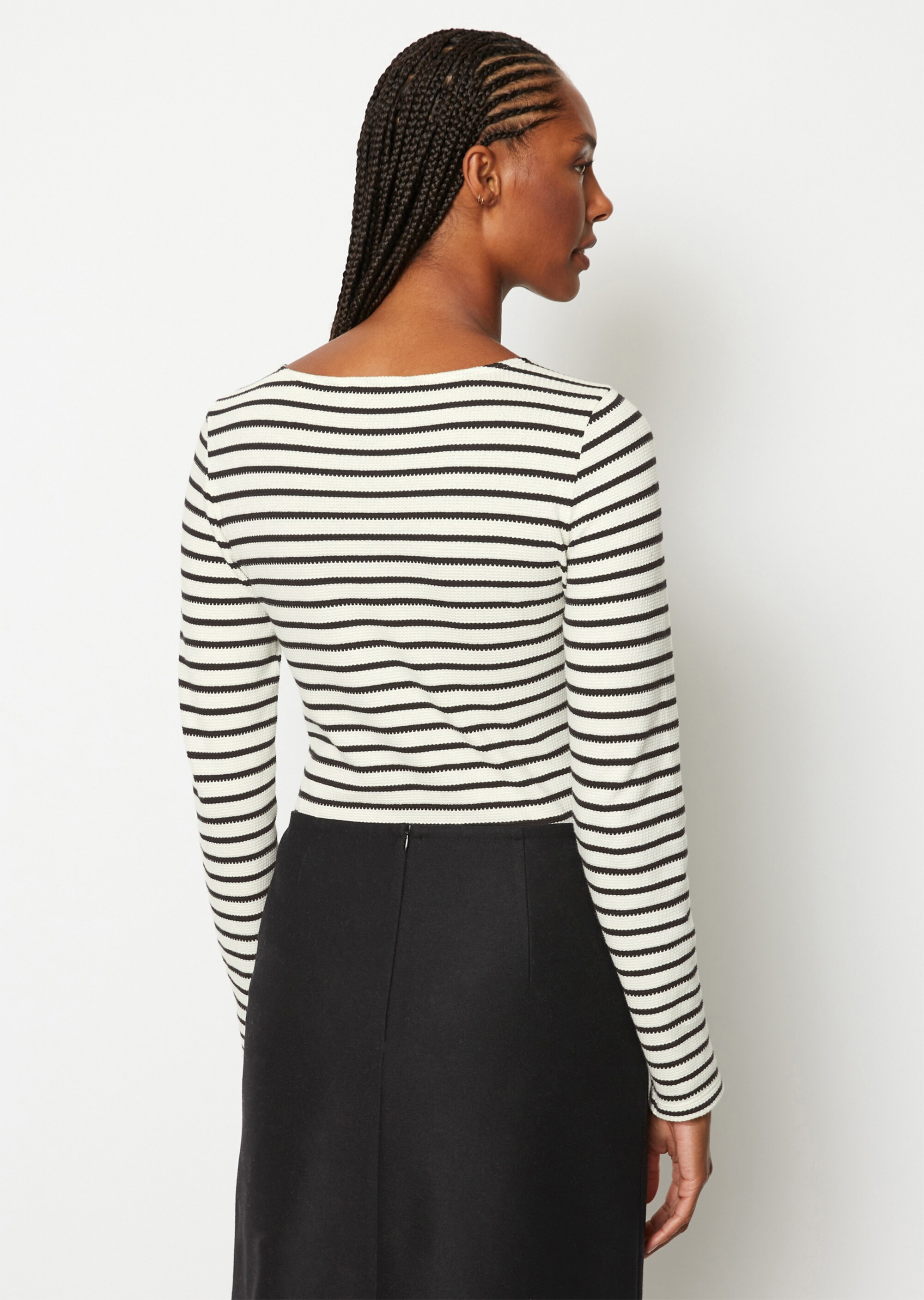 Struktur-Longsleeve regularaus Organic Cotton