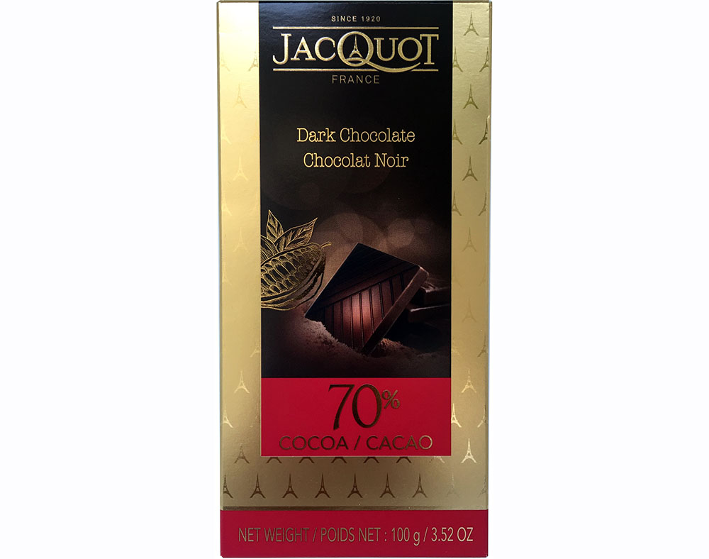 TABLETE JACQUOT CHOCOLATE NEGRO 70% 100G