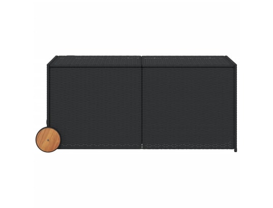 VIDAXL - Coffre Boîte de rangement de jardin et roues noir 283l résine tress...