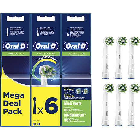 Oral-B CrossAction tandbørstehoveder 6-pak