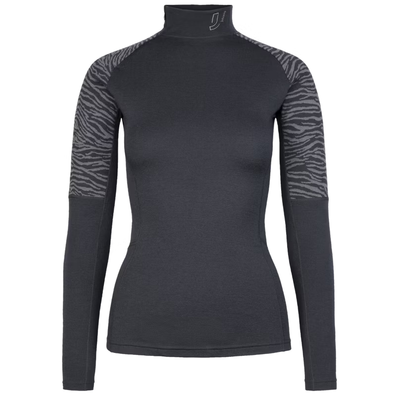 johaug elevate uld half zip langaermet baselayer t shirt dame 343 210666 tblck