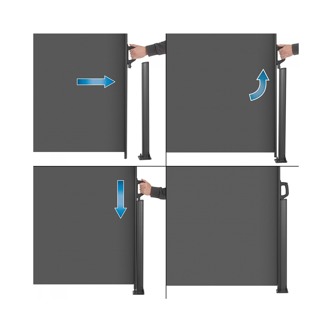 FS-STAR Seitensichtschutz Anthrazit 300x160cm