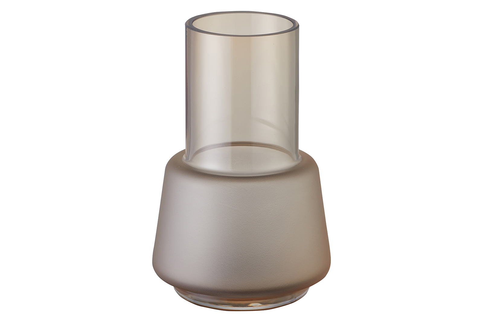 Escalier vase Vase i lys amber farget glass med matte detaljer