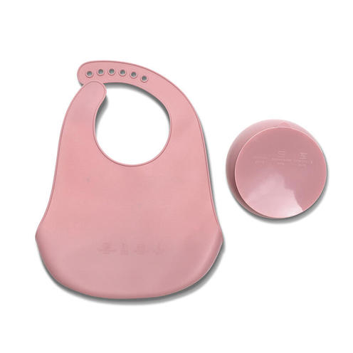 Bavoir silicone avec récupérateur ROSE - LORELLI