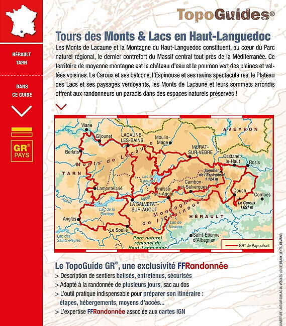 FFRP - 3481 TOURS DES MONTS ET LACS EN HT LANGUEDOC FFRP