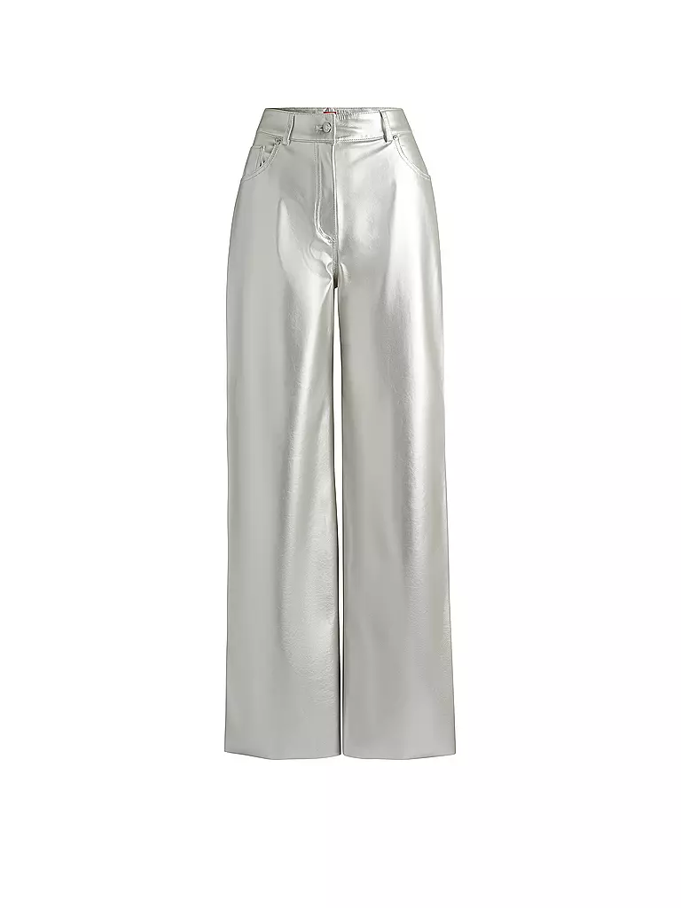 HUGO Marlenehose HASNE silber