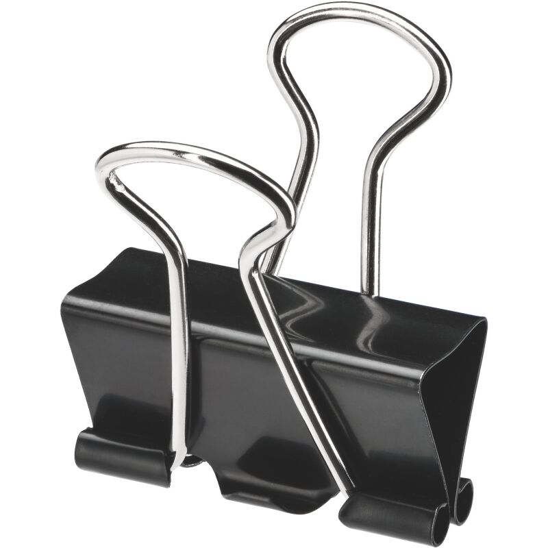 Pince double clip noire - Boîte de 10