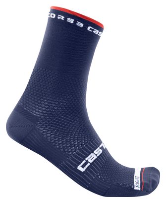 Chaussettes Unisexe Castelli Rosso Corsa Pro 15 Bleu/Blanc