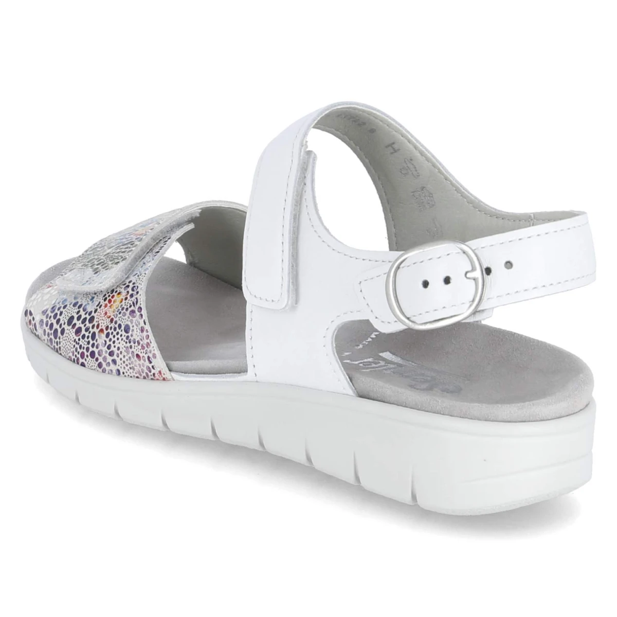 SemlerSandalen FLOWER-SAMT/SOFT-N. - WEISS