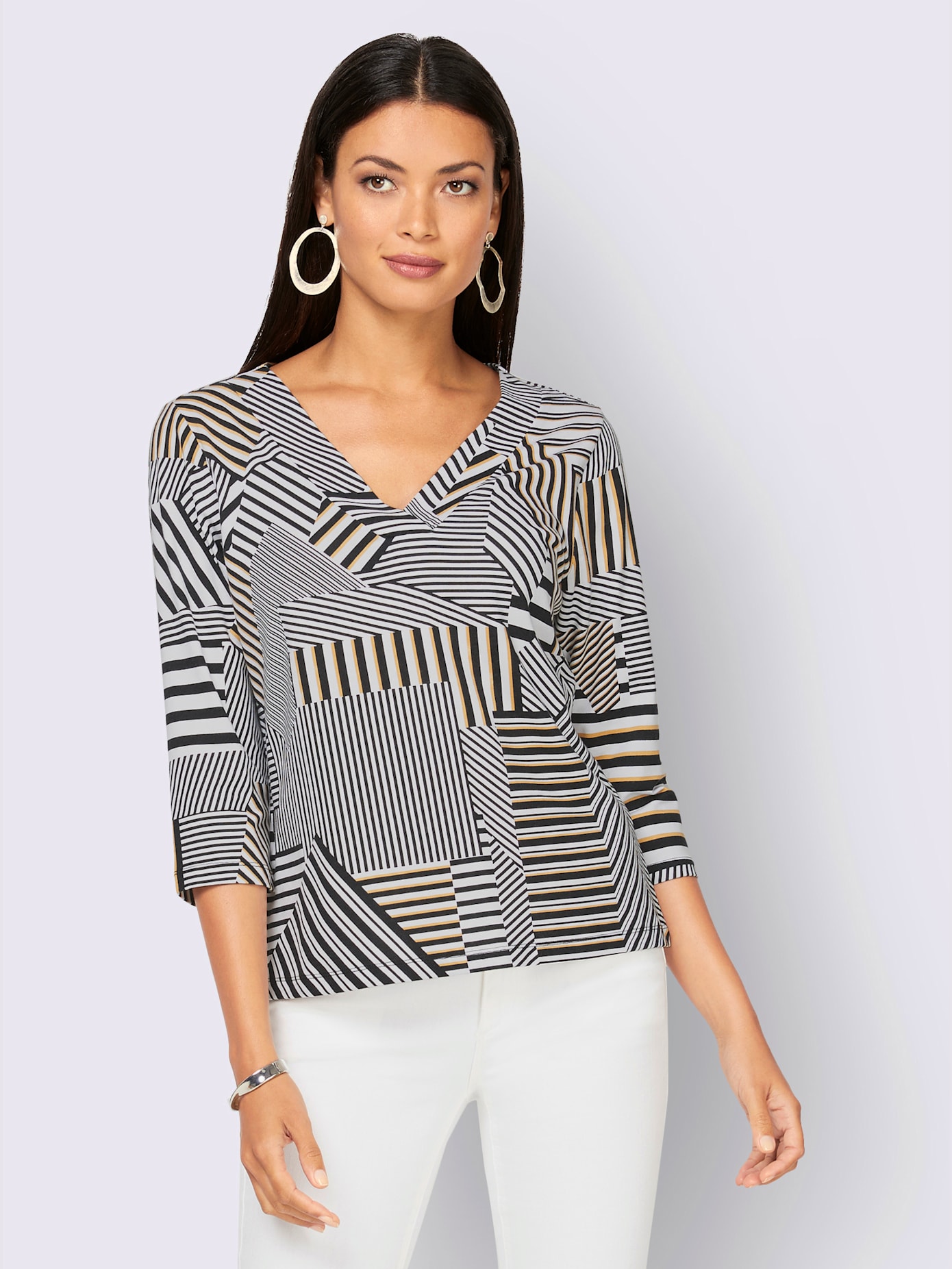T-shirt à manches 3/4 ultra-doux avec modal