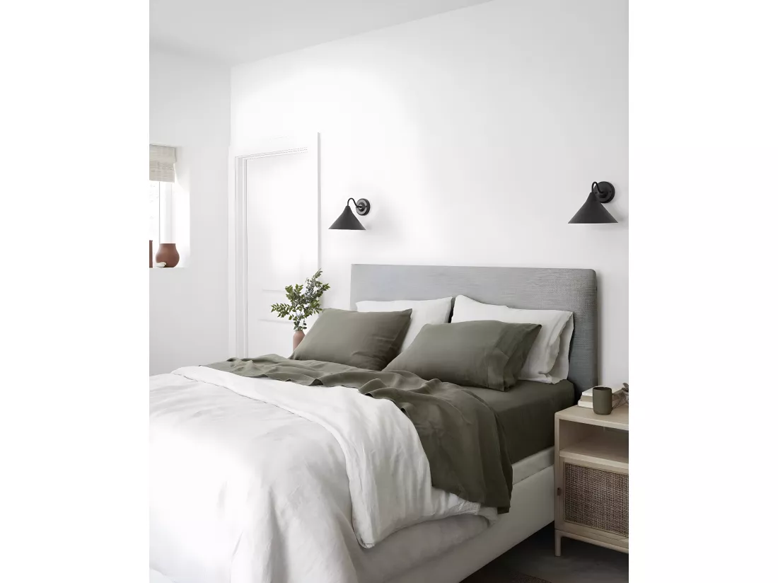 Tête de lit polyester lisse grise 200x80cm - BUDAPEST - DECOWOOD