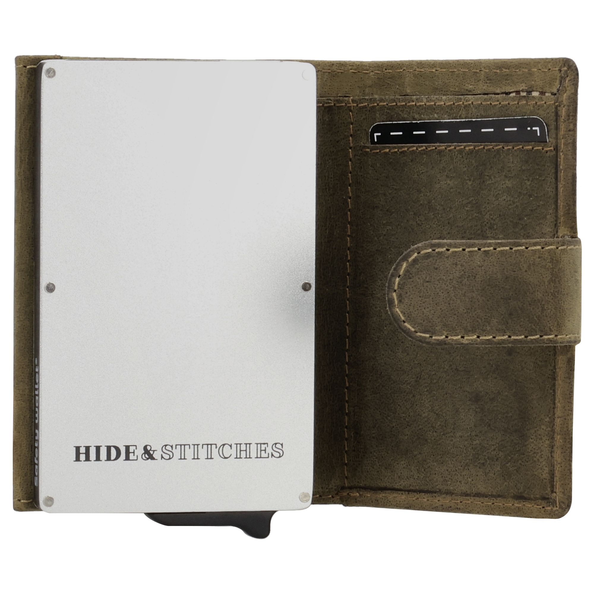 Hide & Stitches Idaho Assorti Safety Wallet Groen