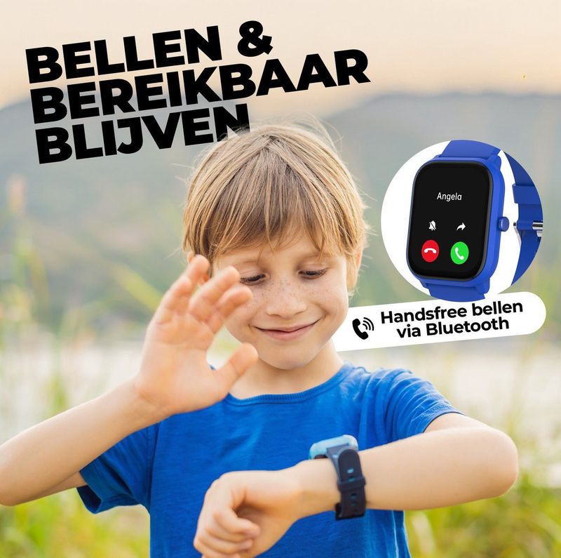 DENVER SWK120 Smartwatch - Blauw - 1.75 Inch IPS Display - Bluetooth Bellen - 130+ Sportmodi