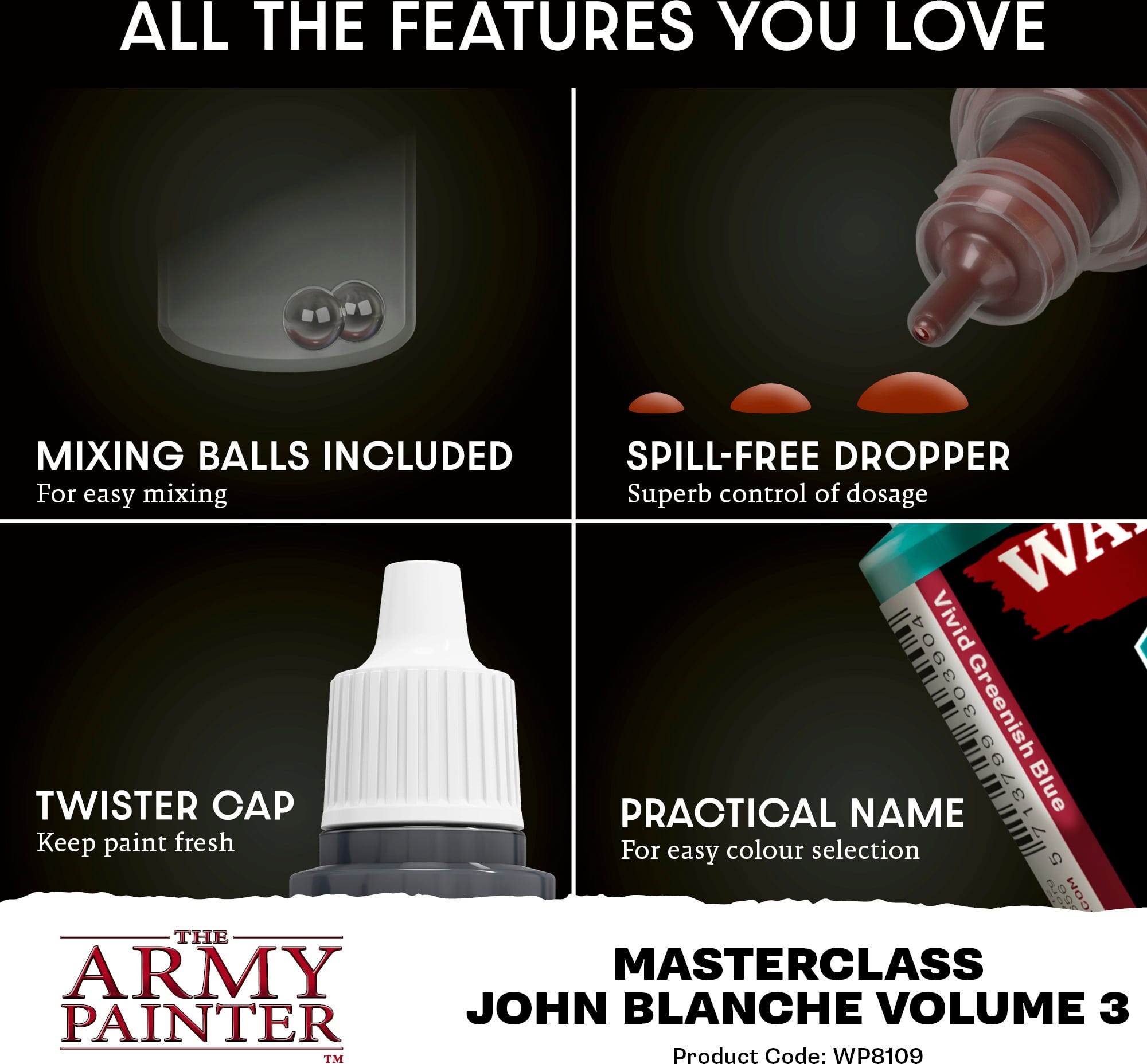 The Army Painter  Masterclass: John Blanche Vol. 3    Frost, Schatten & geisterhafte Stille: Kühle Grimdark-Farbpalette