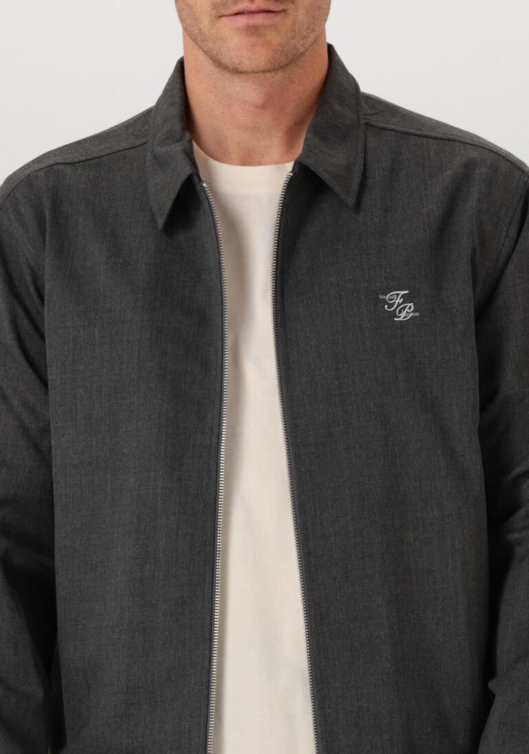 grijze filling pieces overshirts coach jacket twill wool