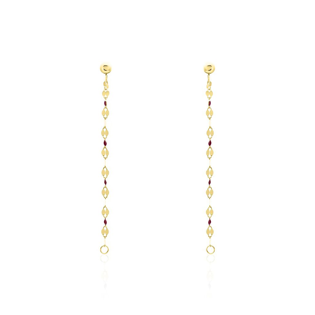 Boucles D'oreilles Pendantes Or Jaune Asteria