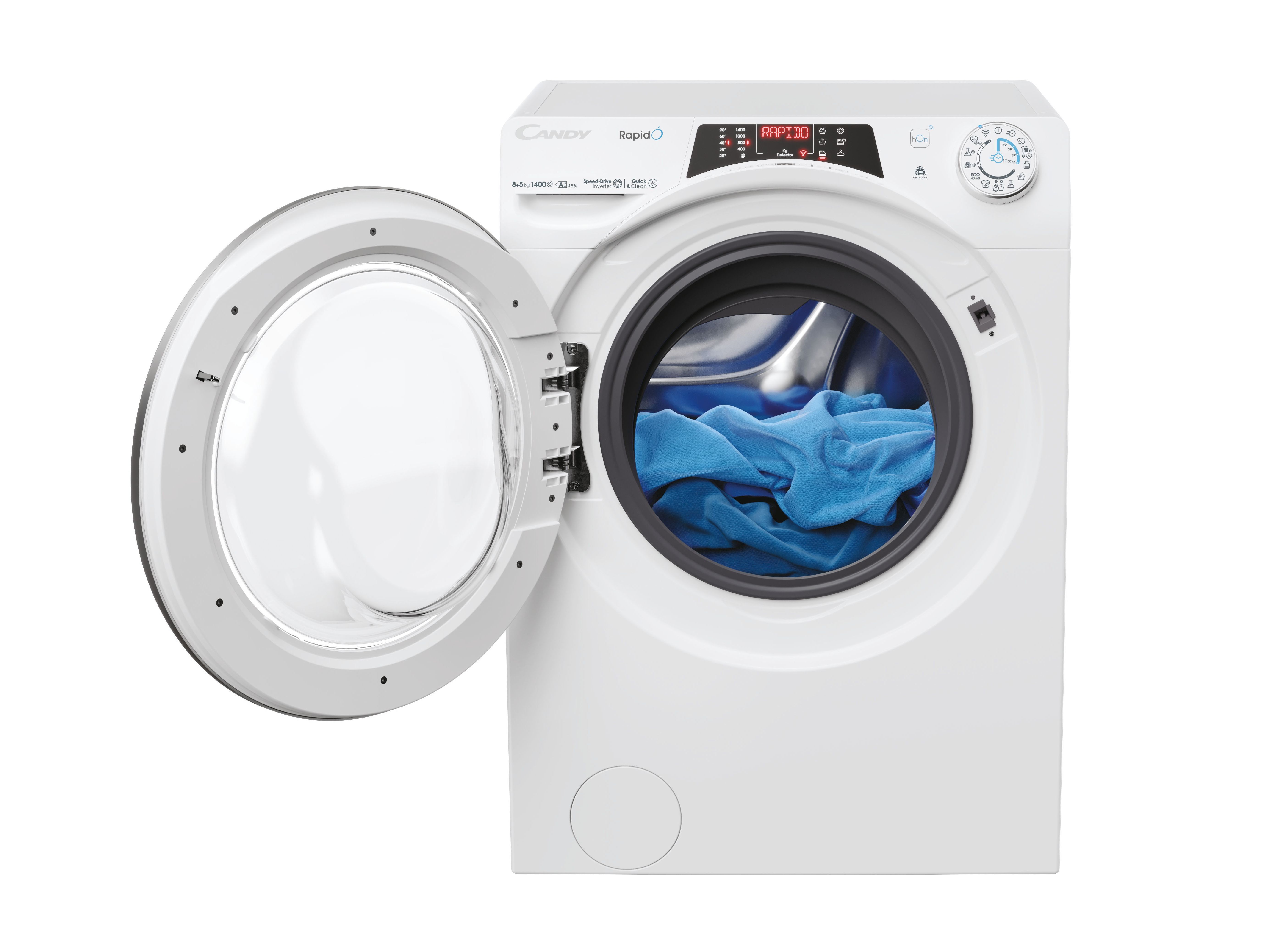 MÁQUINA DE LAVAR E SECAR ROUPA CANDY ROW 4856DWMS7-S BRANCO A LAVA 8KG E SECA 5KG