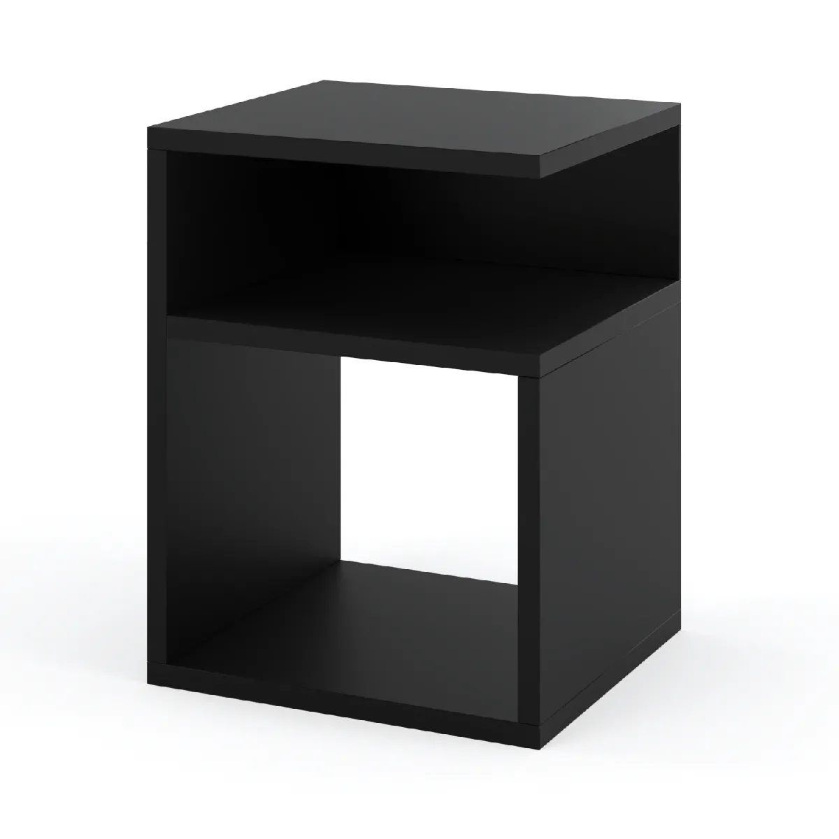 Table de Chevet Noir - 1 Tiroir - 30 cm