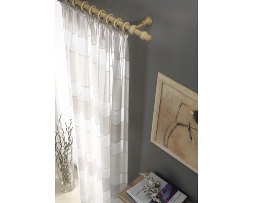 Gordijnroedeset Lugano Classic naturel 120 cm Ø 28 mm