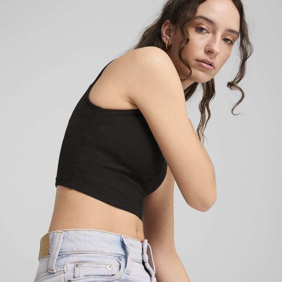 Puma WARDROBE ESS Geripptes Crop-Top