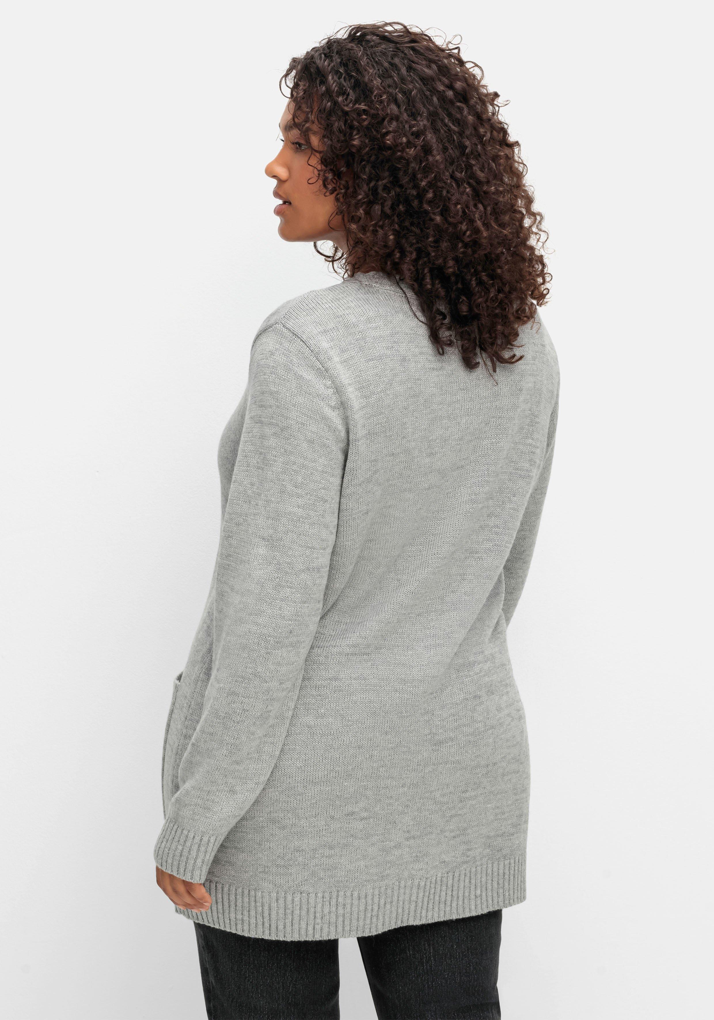Strickjacke mit Reißverschluss, mit Kaschmiranteil