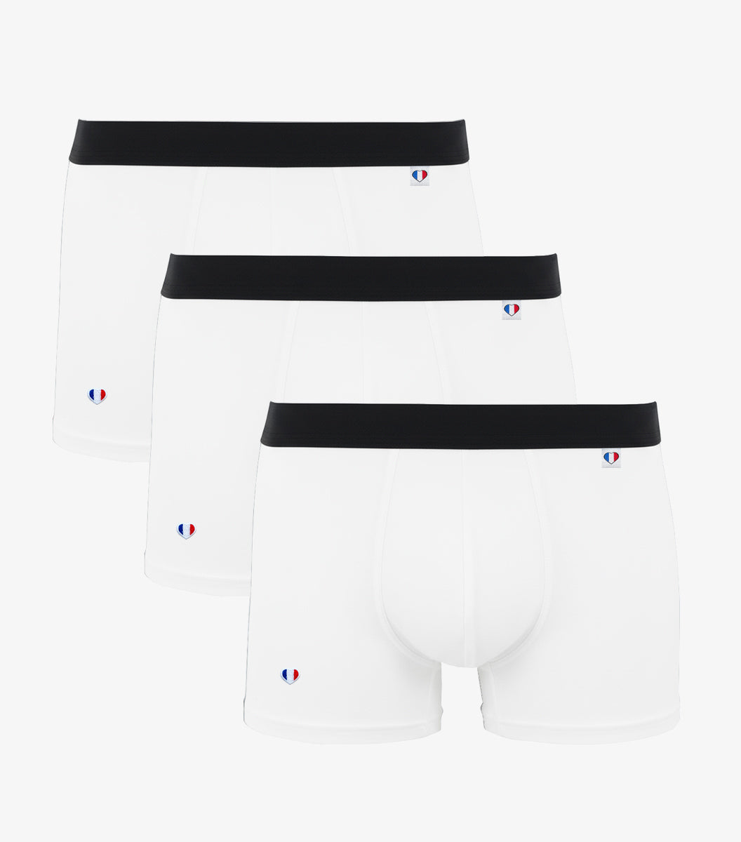 Boxer Homme Blanc x3 - Pack Iconique