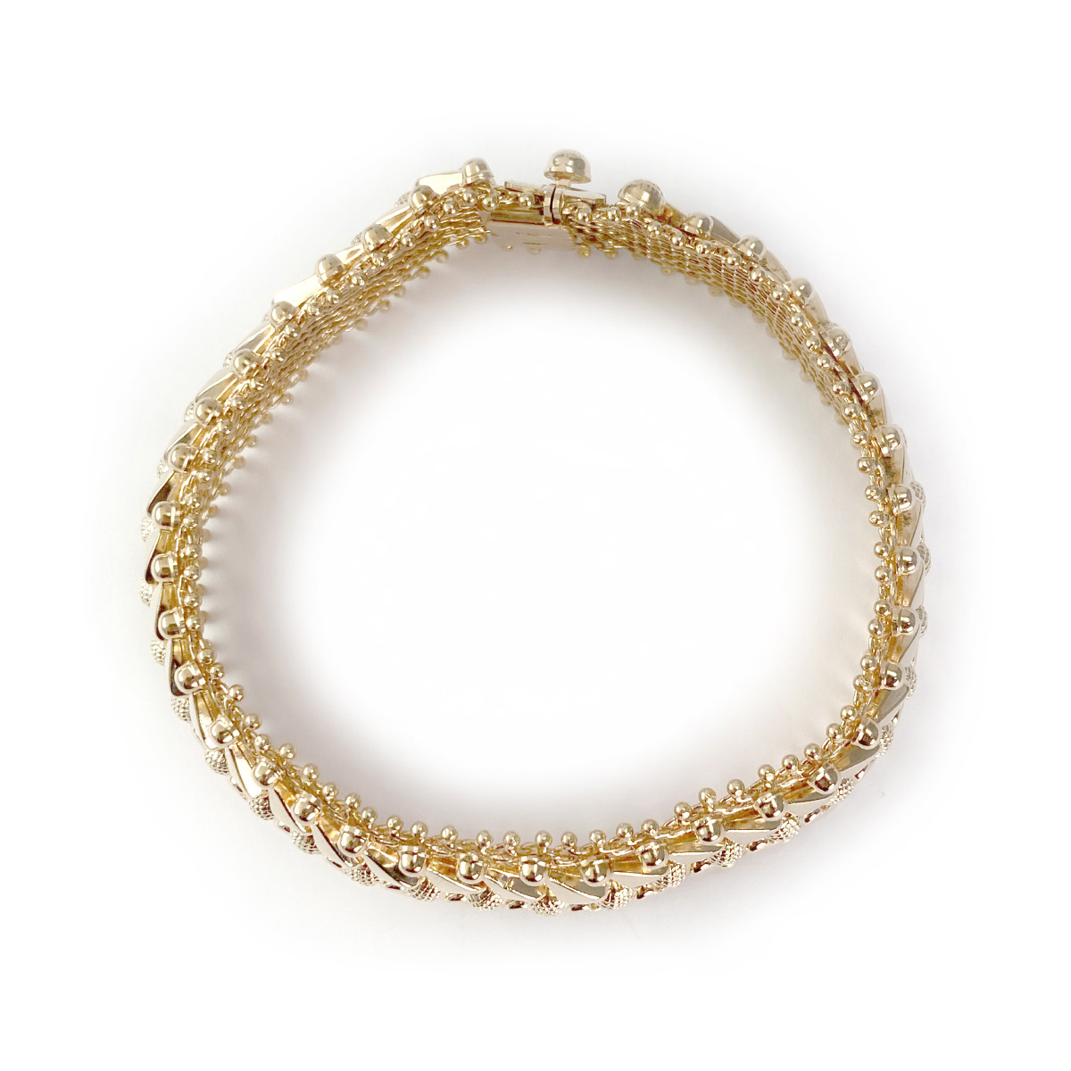 Bracelet d'occasion or 750 jaune maille fantaisie