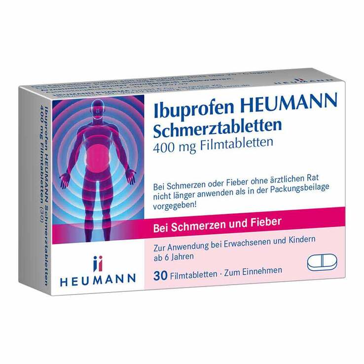 Ibuprofen HEUMANN Schmerztabletten 400 mg, 30 St