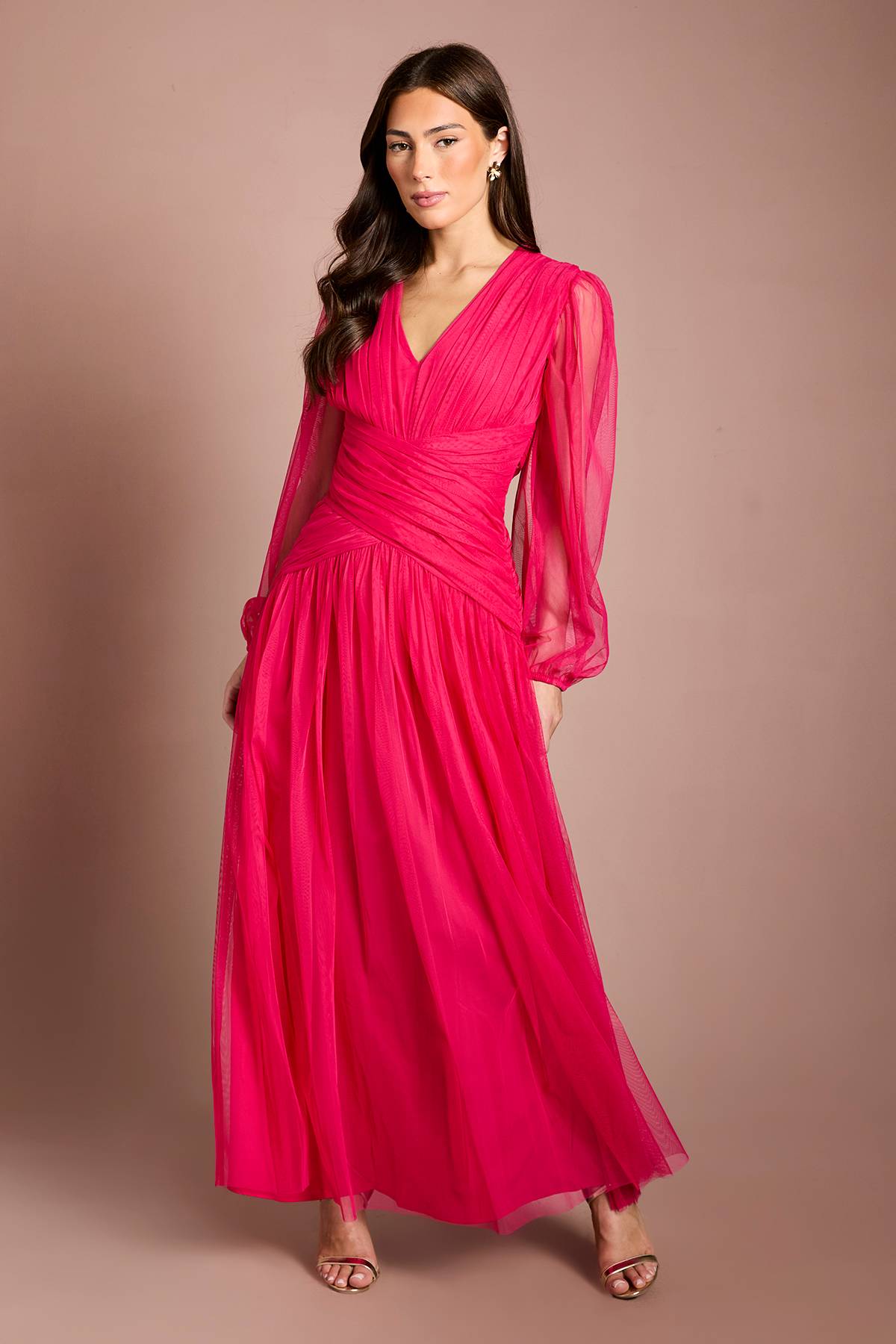 Coast Robe Mi-longue En Maille Plissée