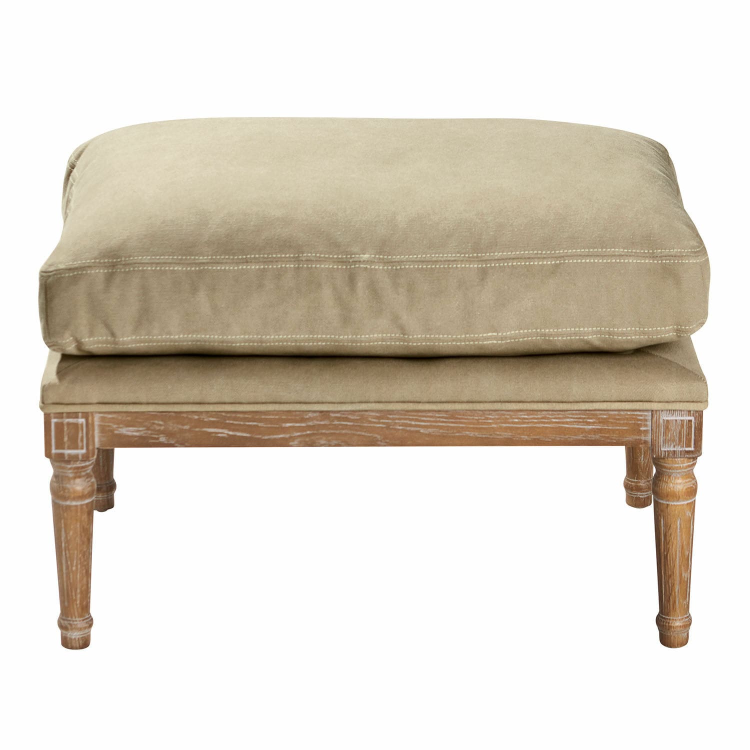 Hocker Greenbrier antikbraun/beige