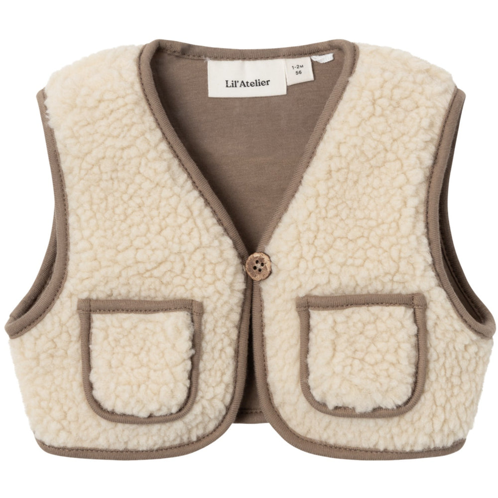 Køb Lil'Atelier Turtledove Nbmjono Rlx Sherpa Vest Lil