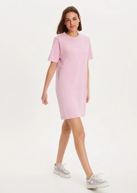 T-shirt jurk roze (ROS.M)