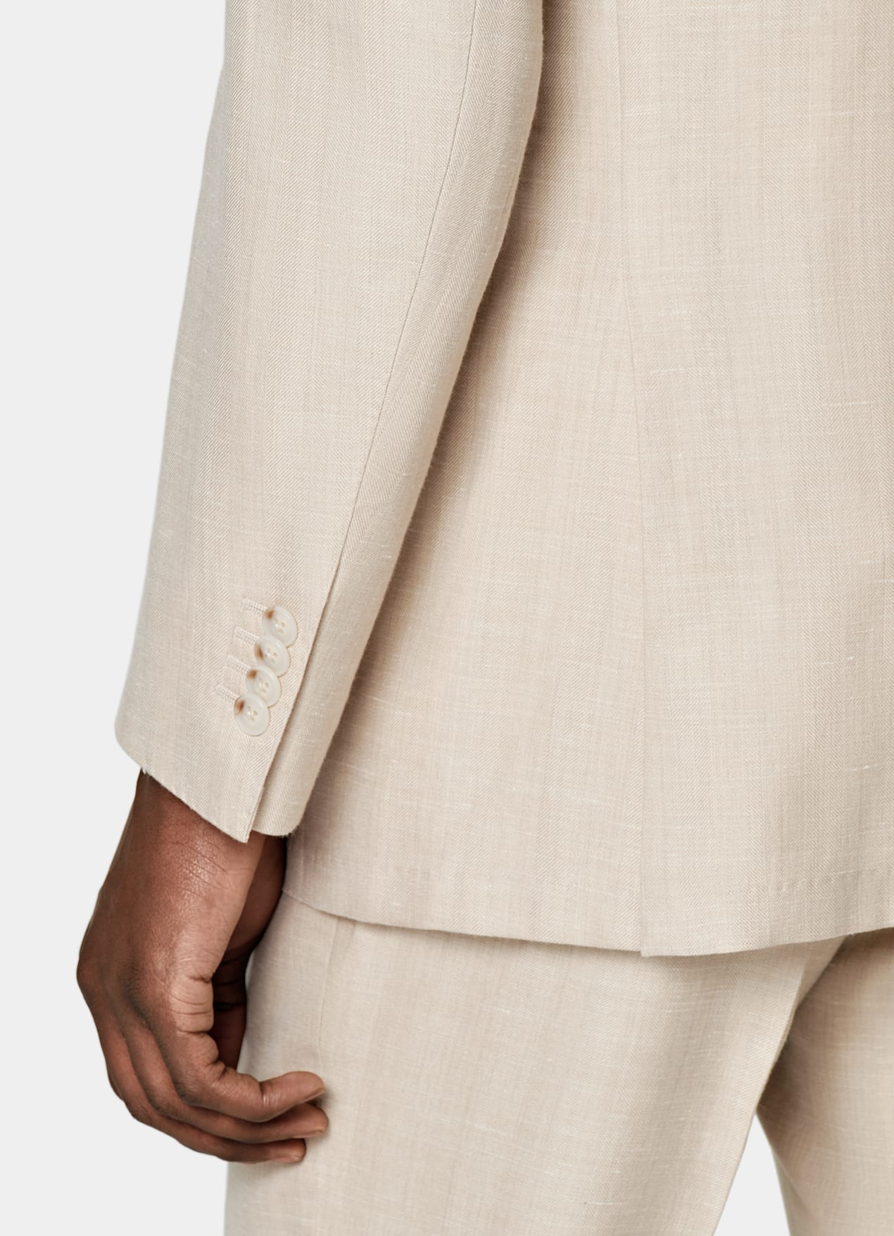 Costume Havana coupe Tailored sable à chevrons