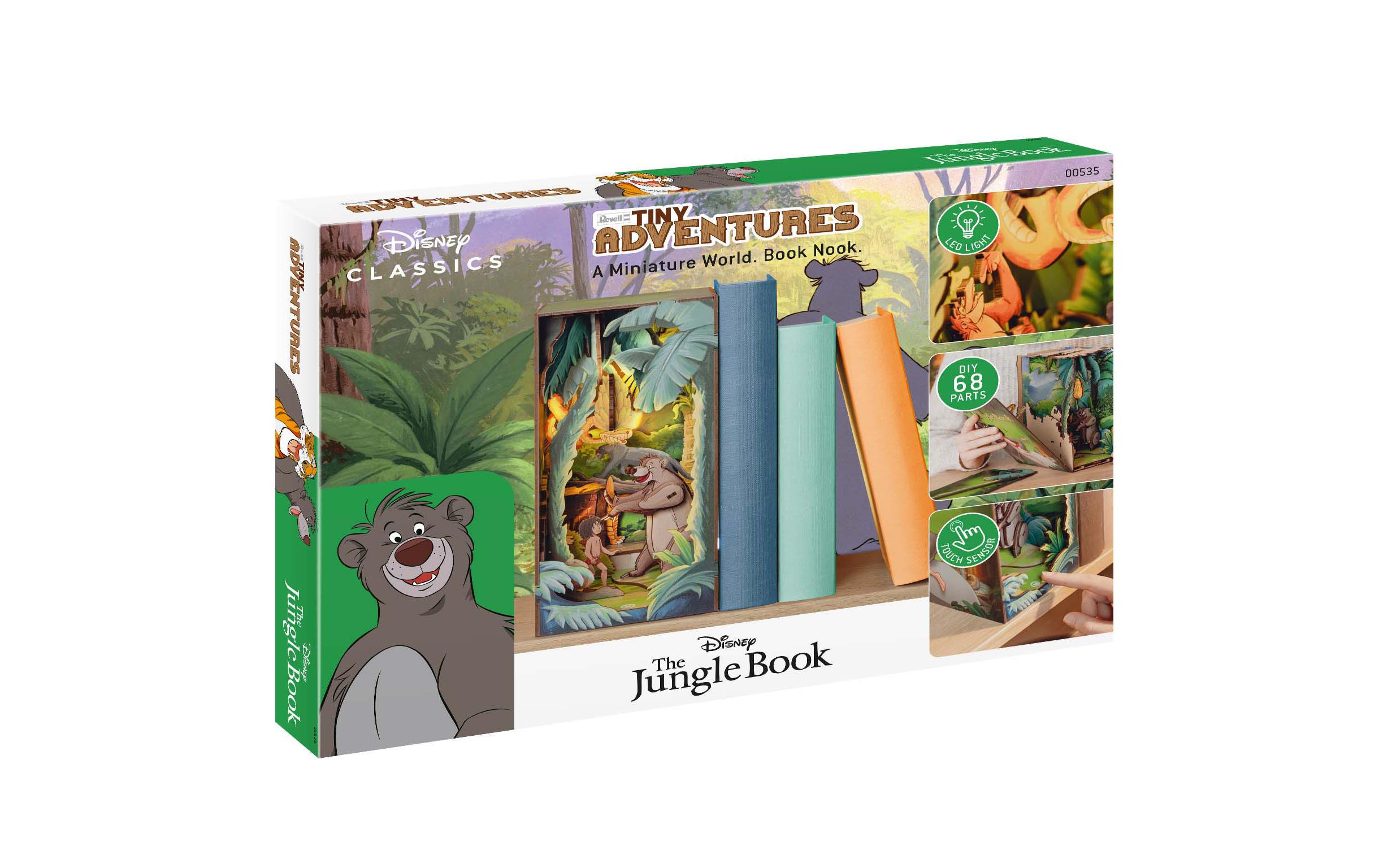 Bausatz Disney The Jungle BookZauberhafte Miniaturwelt mit LED-Beleuchtung für Ihr Bücherregal