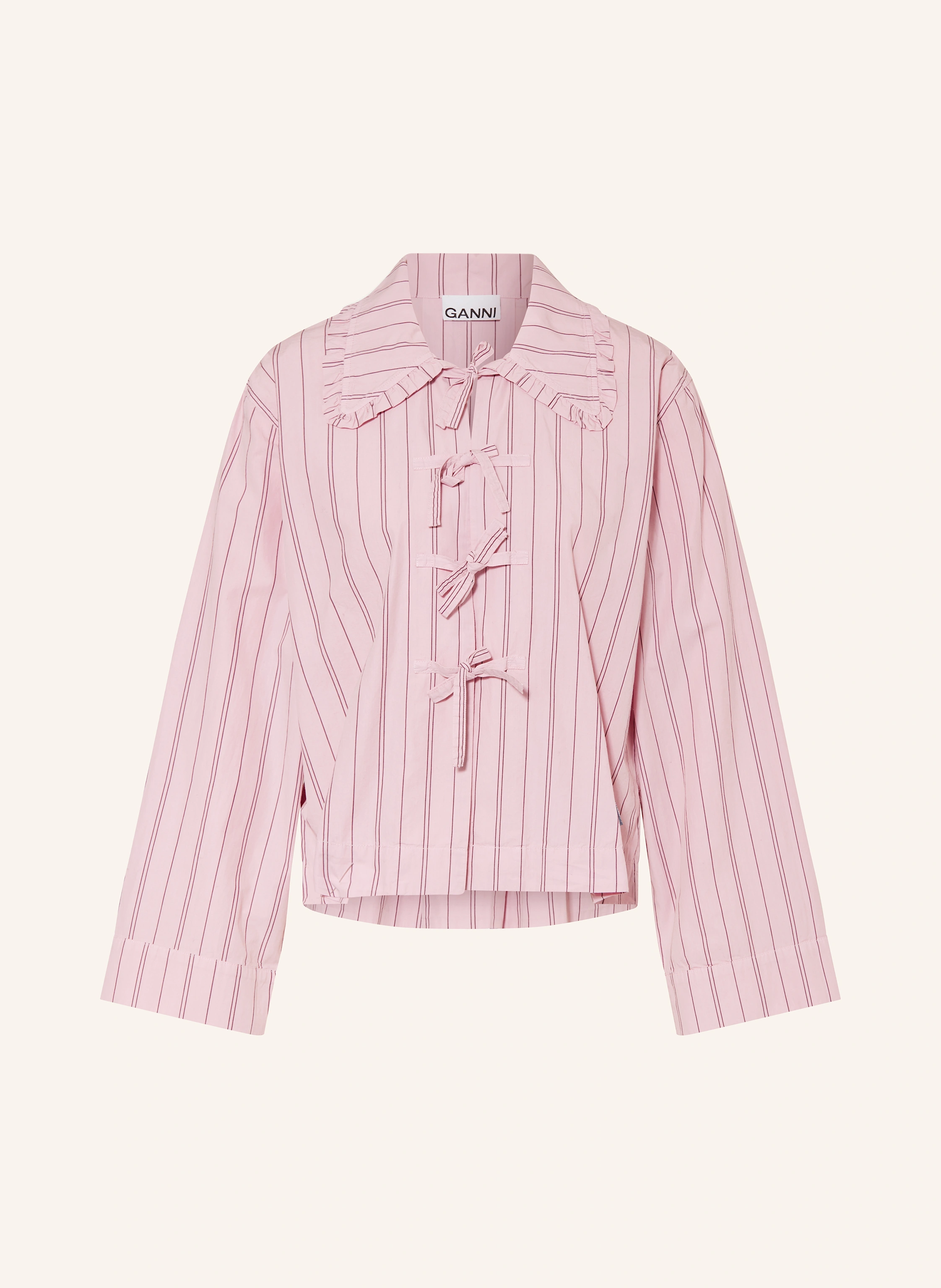 GANNI Bluse mit Rüschen