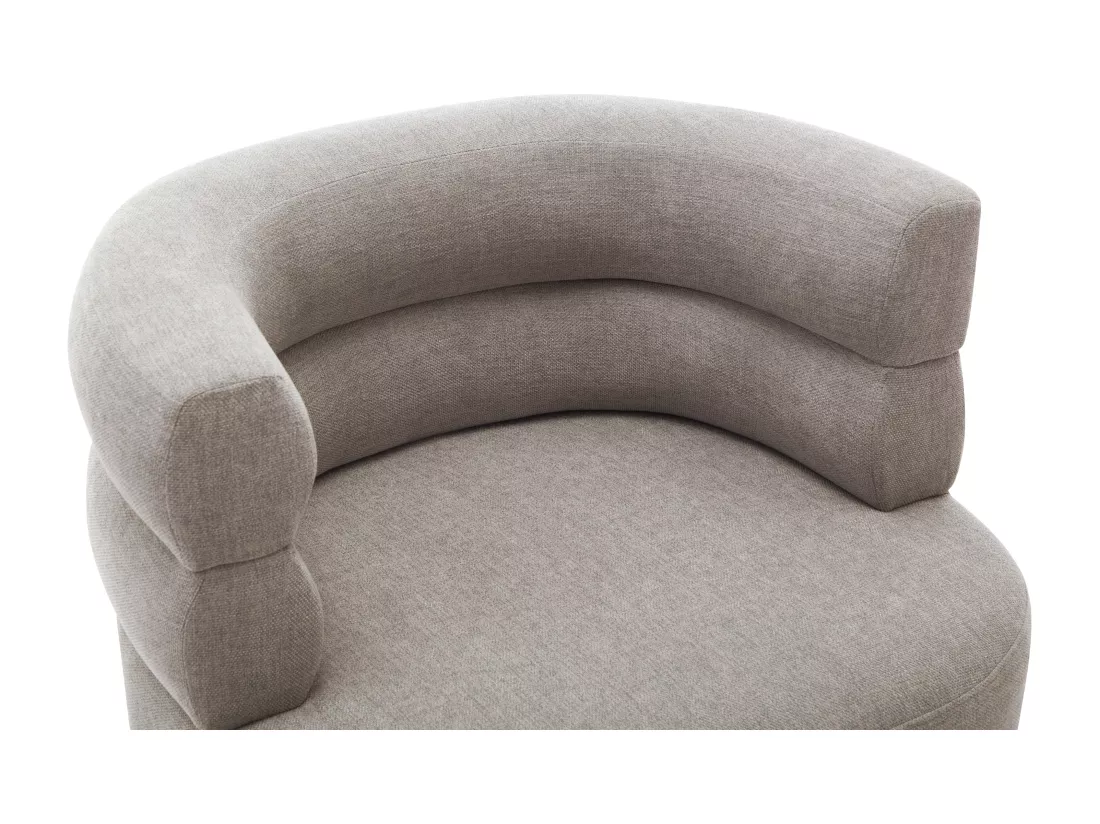 Fauteuil en tissu gris CAMEDO