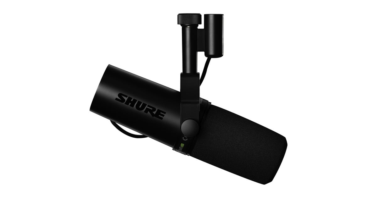 SHURESM7dB Dynamische stemmicrofoon met ingebouwde voorversterker  (Zwart)