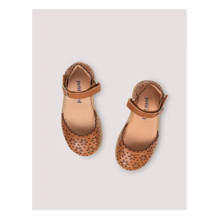 Petit Nord Sandales Scratchs Ladida | Cognac
